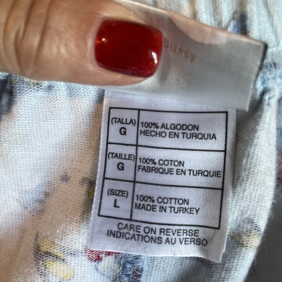 Disney Winter Wonderland Pajama Pants Unisex Large Blue Mickey & Friends Cozy - Picture 9 of 10